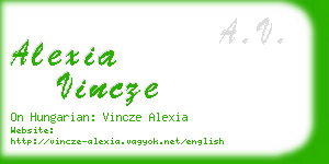 alexia vincze business card